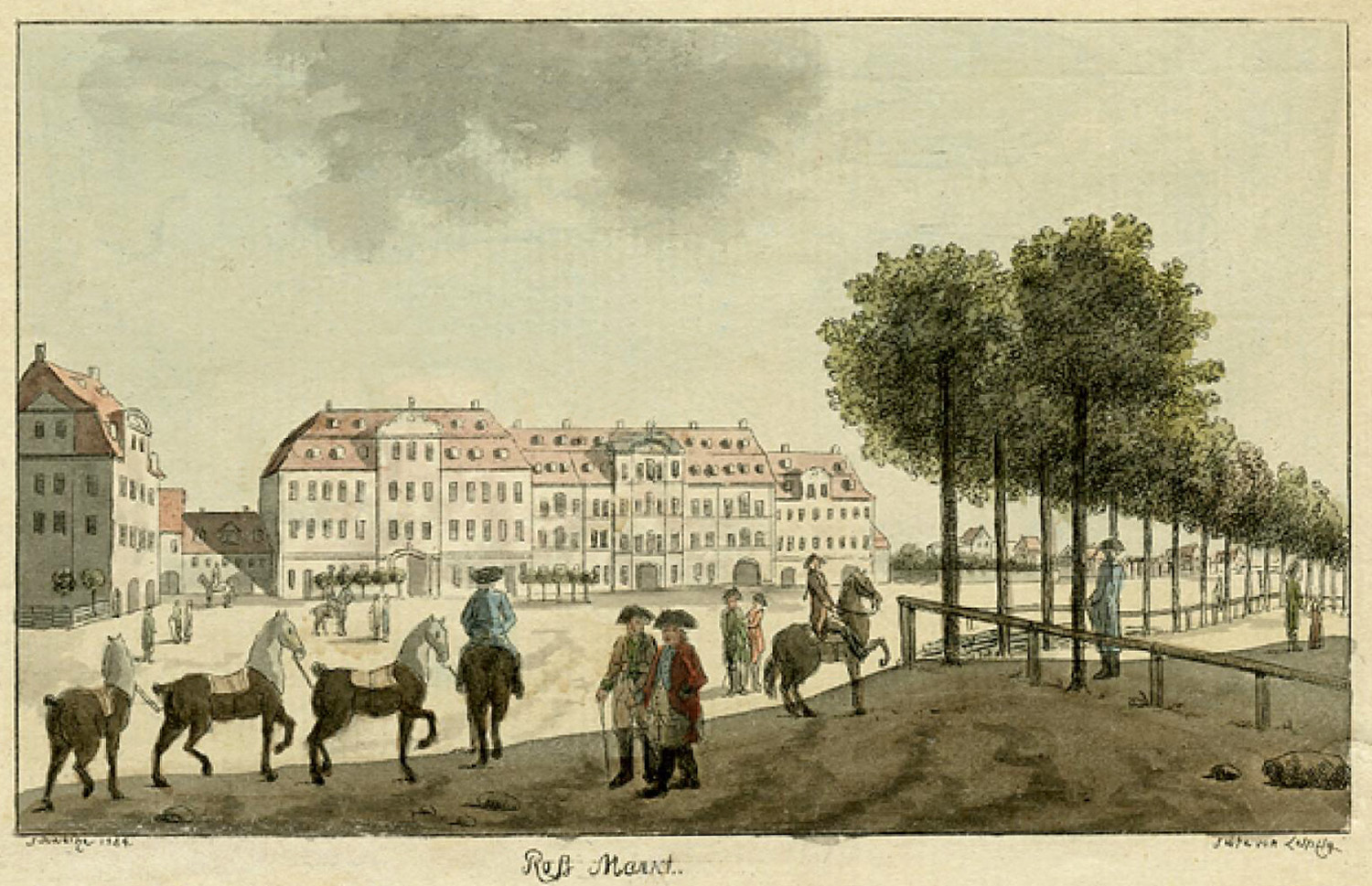 Roßplatz in Leipzig, 1784
